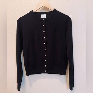 NWOT H&M Cardigan Sweater Black with Gold Buttons